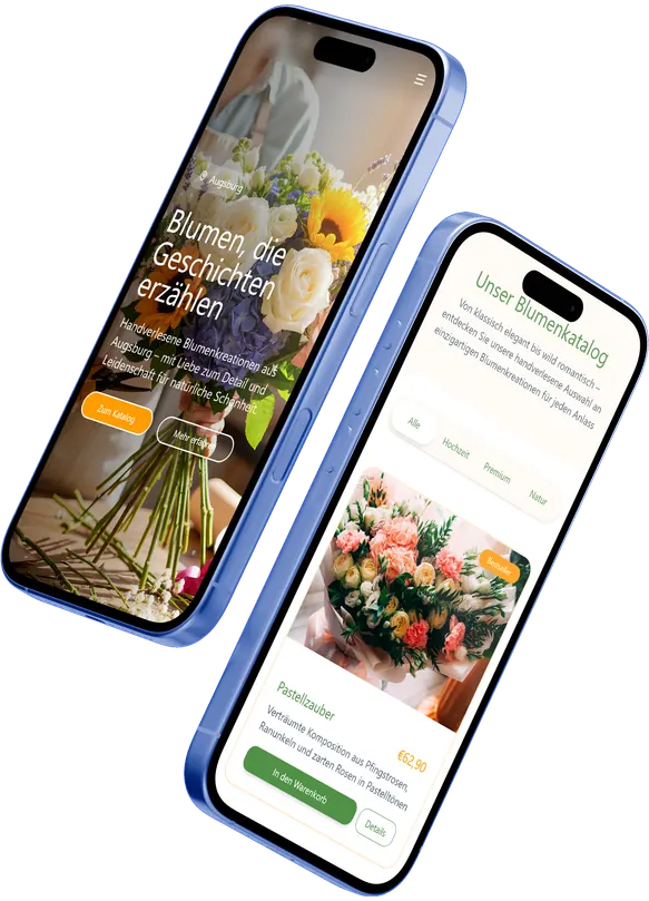 Website-Mockup für Unternehmenswebsite