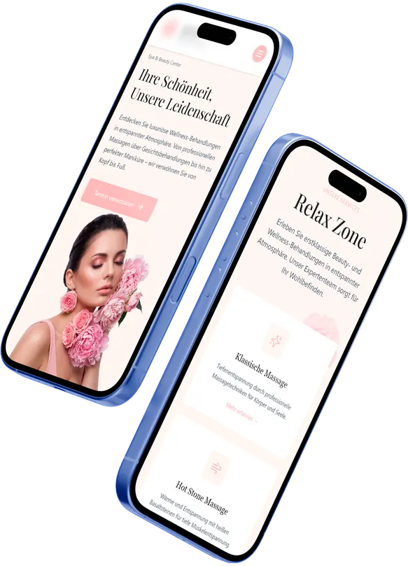 Website-Mockup für Unternehmenswebsite