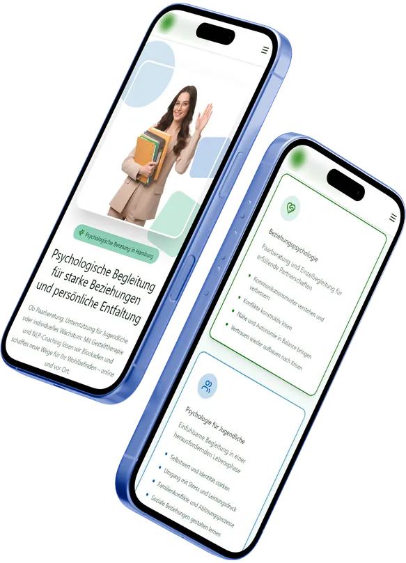Website-Mockup für Unternehmenswebsite